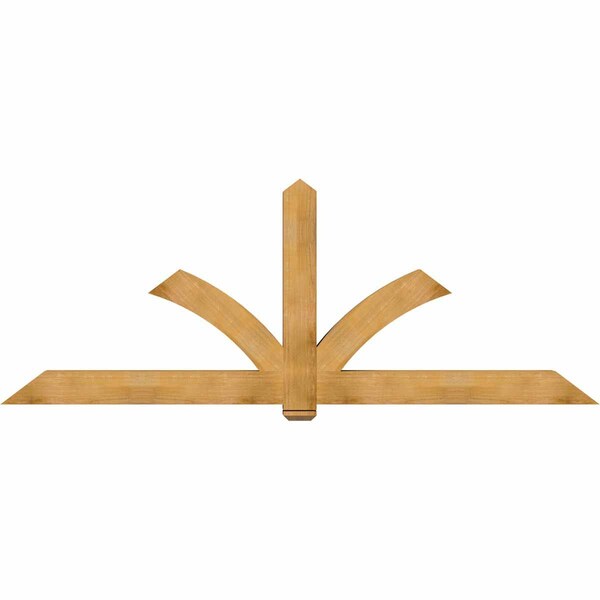 Ekena Millwork Redmond Rough Sawn Timber Gable Bracket, Western Red Cedar, 108"W x 40"H x 6"D x 6"F, 9/12 Pitch GBW108X40X0606RED00RWR - main